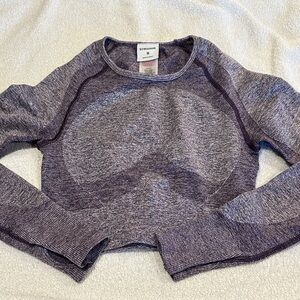 Gymshark Heathered Purple Crop Top